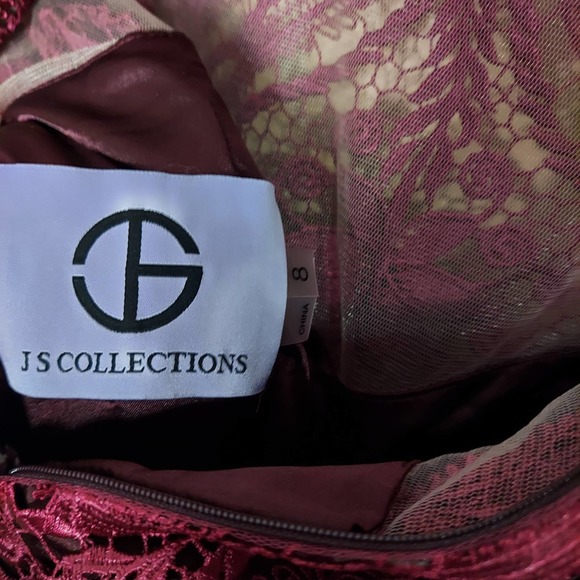 JS Collections Embroidered Lace Midi Dress - Picture 10 of 13